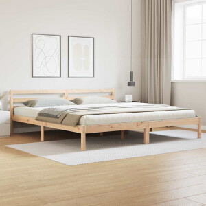vidaXL Bedframe Bruin 215,5 x 185,5 x 69,5 cm Massief Vurenhout