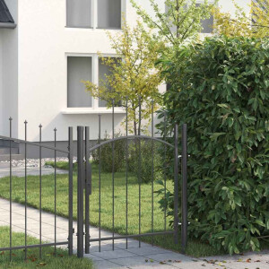 vidaXL Tuinpoort met slot Woerden Grijs 125 x 100 cm Staal