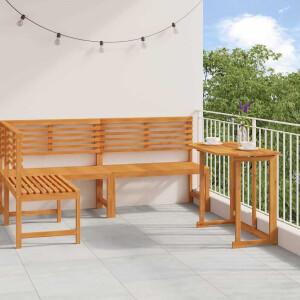 vidaXL Tuinbankset 3 pcs Bruin Massief Acaciahout