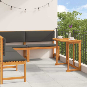 vidaXL Tuinbankset 4 pcs Bruin Massief Acaciahout