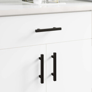 vidaXL Kasthandgreep 2 pcs Zwart 150 x 12,3 x 35,2 mm Roestvrij staal