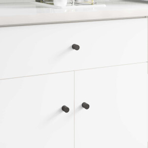 vidaXL Kastknop 12 pcs Zwart 18 x 23 mm IJzer