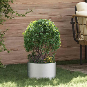 vidaXL Plantenring Zilver 30 x 30 x 20 cm Gegalvaniseerd staal