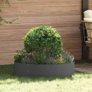 vidaXL Plantenring 5 pcs Zwart 80 x 80 x 20 cm Koudgewalst staal