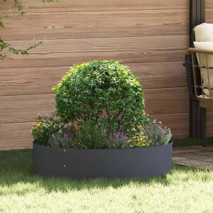 vidaXL Plantenring Antraciet 80 x 80 x 20 cm Koudgewalst staal