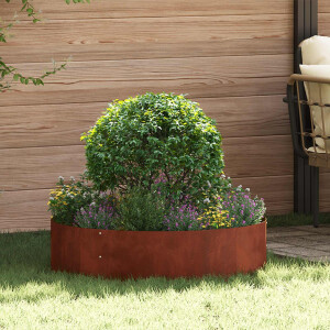 vidaXL Plantenring Bruin 80 x 80 x 20 cm Cortenstaal