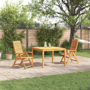 vidaXL Tuin eettafelset 3 st Bruin Massief Acaciahout