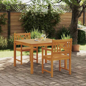 vidaXL Tuin eettafelset 3 pcs Bruin Massief acaciahout