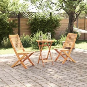 vidaXL Vouw Bistro Set 3 pcs Bruin Massief Acaciahout