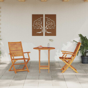 vidaXL Vouw Bistro Set 3 pcs Bruin Massief Acaciahout
