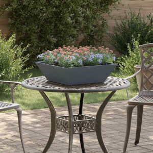 vidaXL Tuin Bloempot Antraciet 50 x 50 x 15 cm Koudgewalst staal