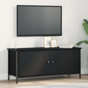 vidaXL TV-kast Zwart Eiken 100 x 35 x 45 cm Bewerkt hout
