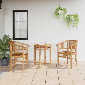 vidaXL Stoel 2 pcs Bruin 63 x 58 x 89 cm Massief Teakhout