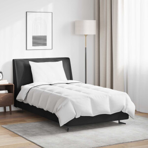 vidaXL Winter Dekbed met kussen 2 pcs Wit Donsveertjes
