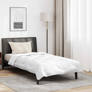 vidaXL Dekbed met kussen 2 pcs Wit Microvezel