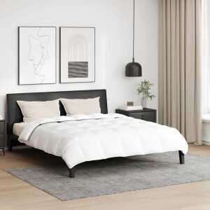 vidaXL Winter Dekbed met kussen 3 pcs Wit Donsveertjes