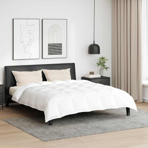 vidaXL Dekbed Set met kussen 3 pcs Wit Donsveertjes