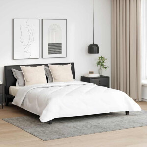 vidaXL Dekbed met kussen 3 pcs Wit Microfibre