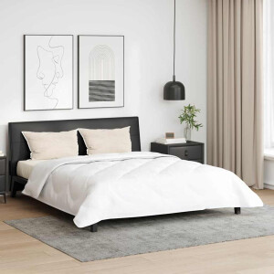 vidaXL Dekbed met kussen 3 pcs Wit Microfibre