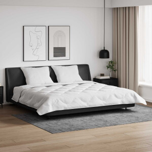 vidaXL Dekbed met Kussens 3 pcs Wit Microfiber en Dons Feather