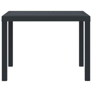 vidaXL Tuinstafel Antraciet 100 x 100 x 73 cm poly rattan