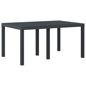 vidaXL Tuinstafel Antraciet 150 x 100 x 73 cm poly rattan