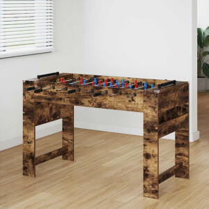vidaXL Voetbaltafel Gerookt eiken 125 x 60,5 x 80 cm Bewerkt hout