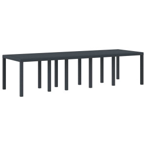 vidaXL Tuinstafel Antraciet 300 x 100 x 73 cm poly rattan
