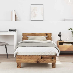 vidaXL Bedframe Oud Hout 193 x 95 x 88 cm Massief Eikenhout