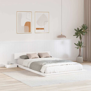 vidaXL Bedframe Wit 120 x 200 cm Hout