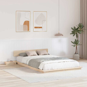 vidaXL Bedframe Bruin 120 x 190 cm Hout
