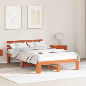 vidaXL Bedframe Wasbruin 120 x 200 cm Massief grenenhout