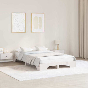 vidaXL Bedframe Wit 120 x 200 cm Massief grenenhout