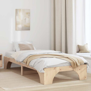 vidaXL Bedframe Naturel 90 x 190 cm Massief grenenhout