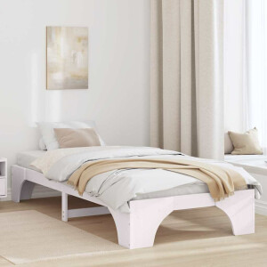 vidaXL Bedframe Wit 90 x 190 cm Massief grenenhout