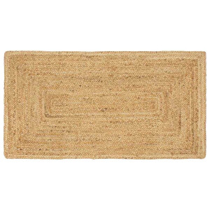 vidaXL Gebied Tapijt Beige 60 x 110 cm Jute
