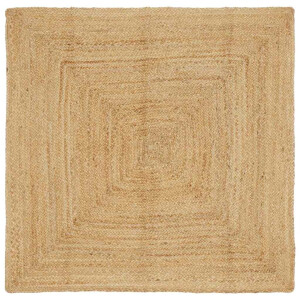 vidaXL Tapijt Beige 120 x 120 cm Jute