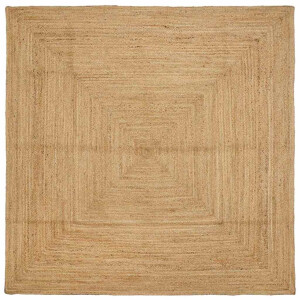 vidaXL Gebied Tapijt Beige 200 x 200 cm Jute