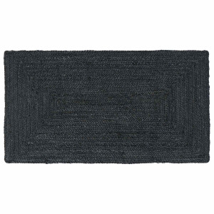 vidaXL Vloerkleden Rechthoekig Donkergrijs 60 x 110 cm Jute