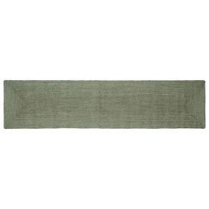 vidaXL Vloerkleden Rechthoekig Olijfgroen 60 x 200 cm Jute
