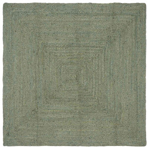 vidaXL Vloerkleden Rechthoekig Olijfgroen 120 x 120 cm Jute