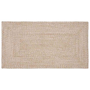 vidaXL Tapijt Natuurlijk en wit 60 x 110 cm Jute