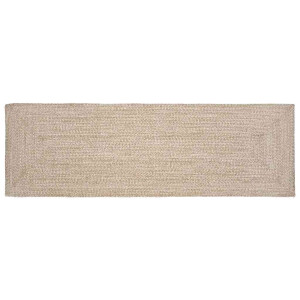 vidaXL Tapijt Natuurlijk en wit 60 x 250 cm Jute