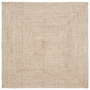 vidaXL Vloerkleden Vierkant Natuurlijk en Wit 160 x 160 cm Jute