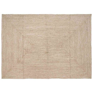vidaXL Vloerkleden Rechthoekig Natuurlijk en Wit 240 x 340 cm Jute
