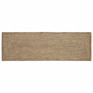 vidaXL Vloerkleden Rechthoekig Naturel en Zwart 80 x 250 cm Jute