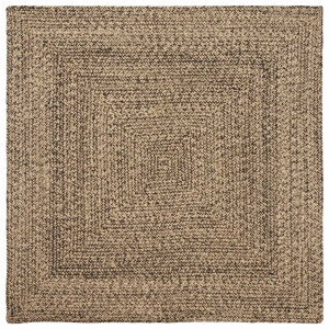 vidaXL Vloerkleden Vierkant Naturel en Zwart 120 x 120 cm Jute