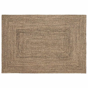 vidaXL Vloerkleden Rechthoekig Naturel en Zwart 120 x 170 cm Jute