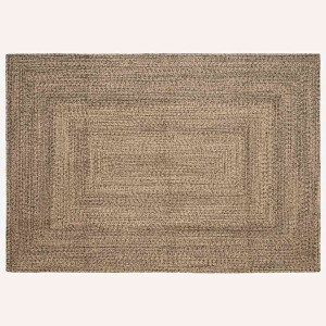 vidaXL Vloerkleden Rechthoekig Naturel en Zwart 160 x 230 cm Jute