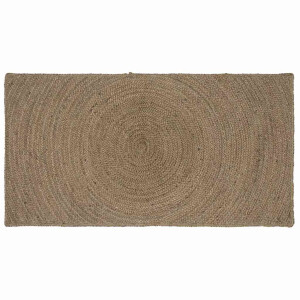 vidaXL Vloerkleden Rechthoekig Grijs 60 x 110 cm Jute